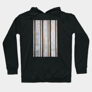 Grunge Grey Rusty Metal Fence Hoodie